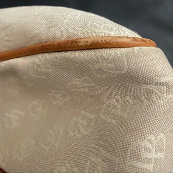 Dooney & Burke canvas rectangular satchel tan and brown - Picture 11 of 12